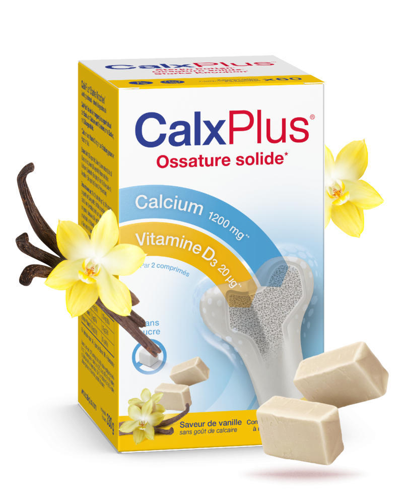 CalxPlus® Tablettes à Mâcher Vanille